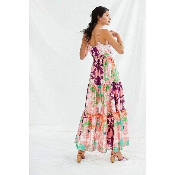 NEW ANTHROPOLOGIE X DELFI COLLECTIVE Sz S SEBASTIENNE MAXI DRESS